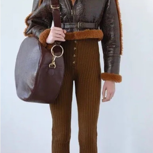 Frame Denim Brown Ribbed Leggings in Size XS